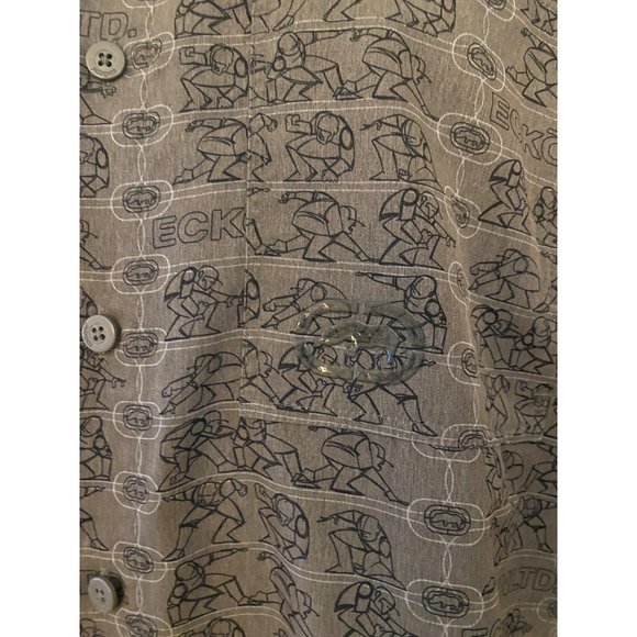 ECKO UNLTD Complex Silver Surfer Graphic Button Down Shirt XL Hip Hop Y2K- RARE - Picture 8 of 16